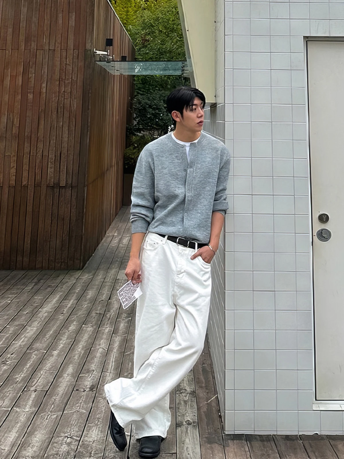 

Ay круглый открытый кардиган, вязаный свитер, мужской весенне-осенний модный ленивый аосфера, простое базовое шерстяное пальто