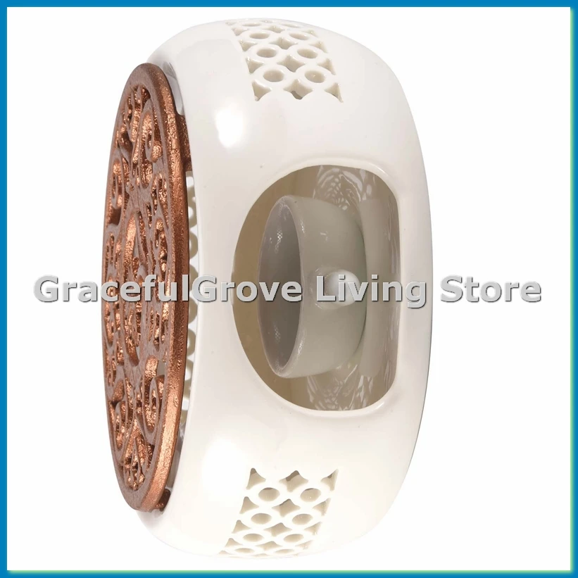 

Керамическая подставка-подогреватель для чайника, изолирующая основа для подогрева чая, кофе, воды, подставка для подогрева свечой, аксессуар для чайной церемонии - A33R