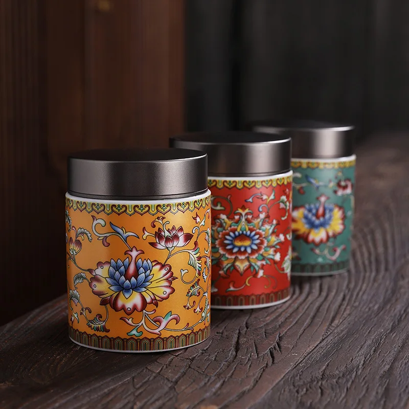 Color Ceramic Tea Pot Sealed Beans Storage Portable Warehouse Kitchen Food Container