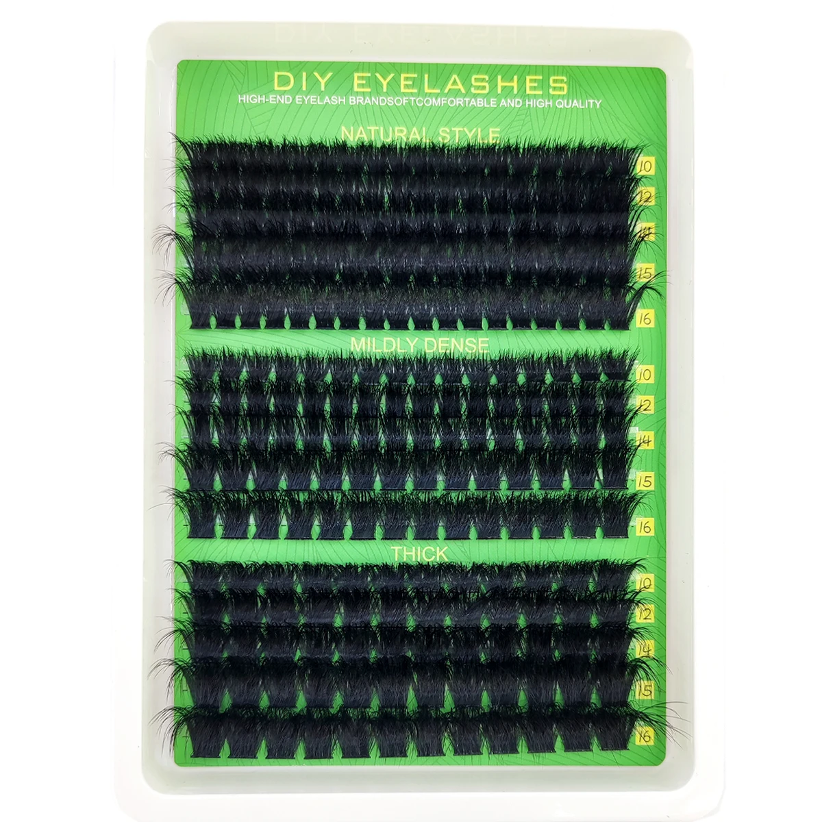 15 Reihen 60D-200D 5D Flauschige Dicke Wimpern-Cluster 10-16mm Mix Wispy Einzelwimpern-Extensions Cluster DIY Make-up Künstliche Wimpern – Detail 6