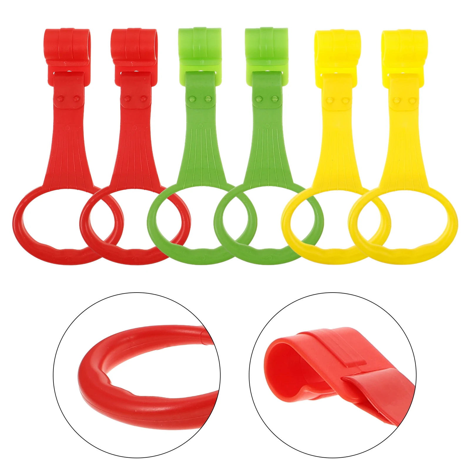 6 stuks baby pull-up ringen wieg hangende ringen peuter hand pull assist trainingshulpmiddel voor staande wandelontwikkeling