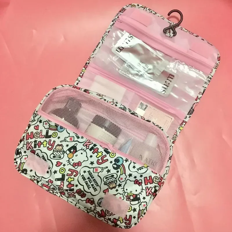 Sanrio Hello Kitty Handtasche Cinnamoroll Melody Cartoon hängender Kulturbeutel Kosmetiktasche multifunktionale Aufbewahrungstasche