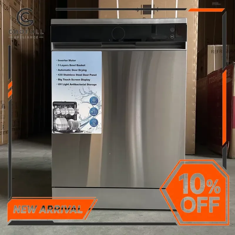 15 Sets Built In Dishwasher Variable Frequency Touch Control Auto Door Opening Smart Kitchen Appliance For Home Use