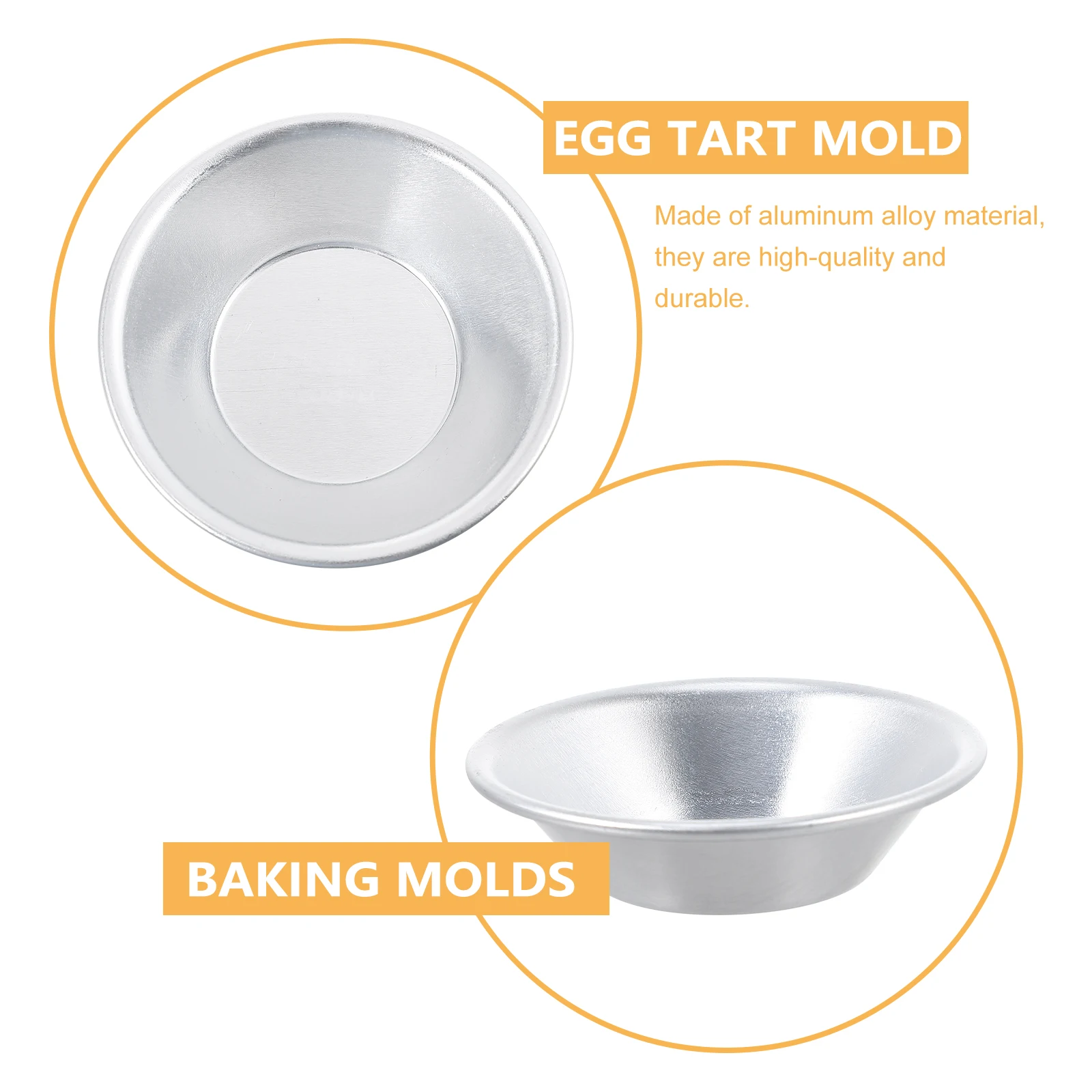 

20 Pcs Egg Tart Mold Aluminum Alloy Molds Kitchen Gadgets Suitable Home Hotel Restaurant Bakery Mini Tart Pans Easy Clean Non