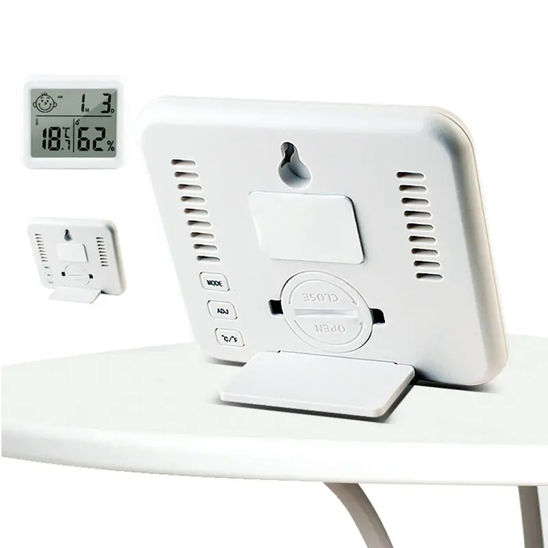 0.8 مللي متر LCD الرقمية درجة الحرارة مقياس الرطوبة الخلفية المنزل داخلي الرطوبة الإلكترونية ميزان الحرارة محطة الطقس غرفة الطفل