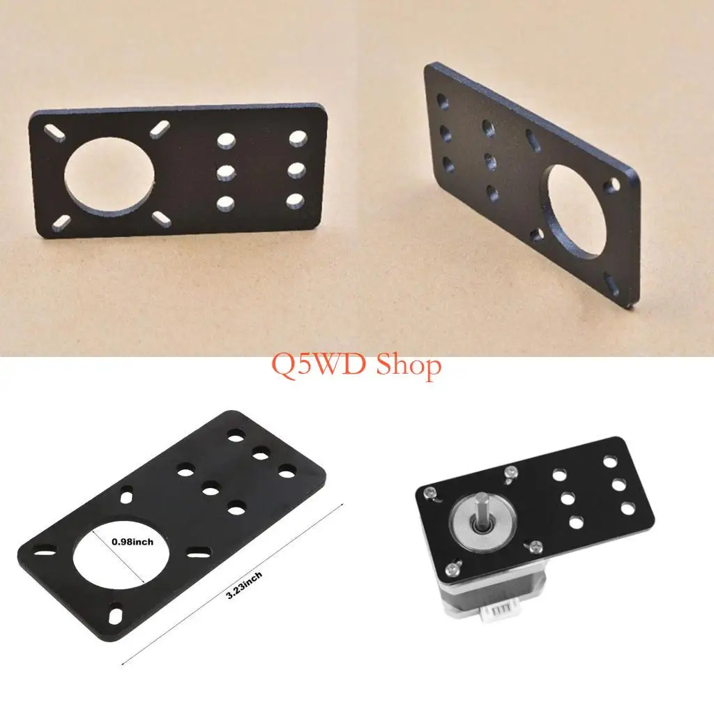 

Q5WD Motor Mount Plate Black Stepper Motor Aluminum Mounting Plate Accessories