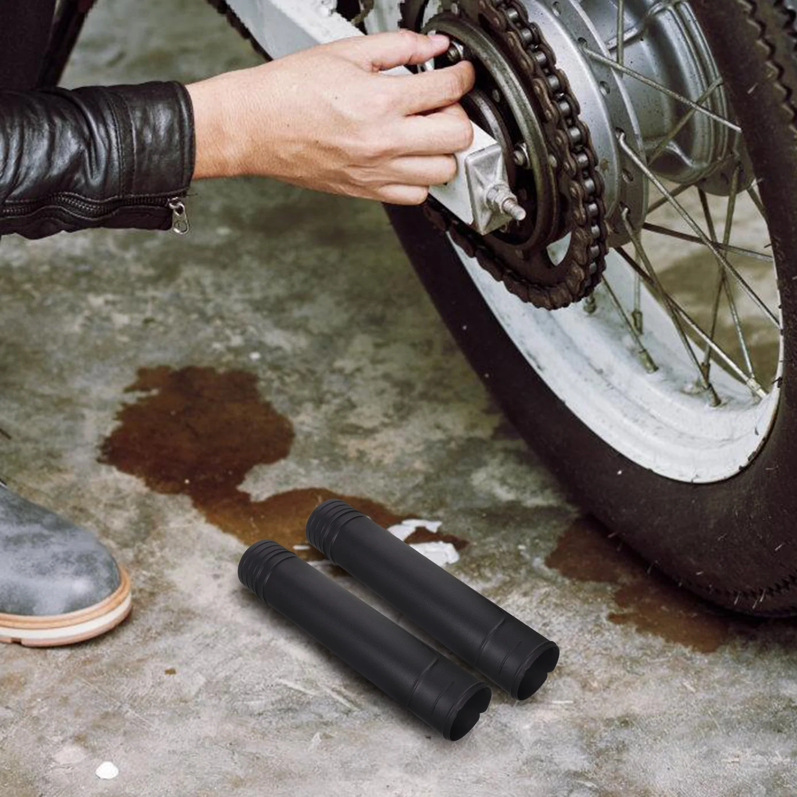 

1Set Plastic Fork Cover Dirt Bike Universal Fork Guard Protector Shock Absorption Stylish Design Comprehensive Protection