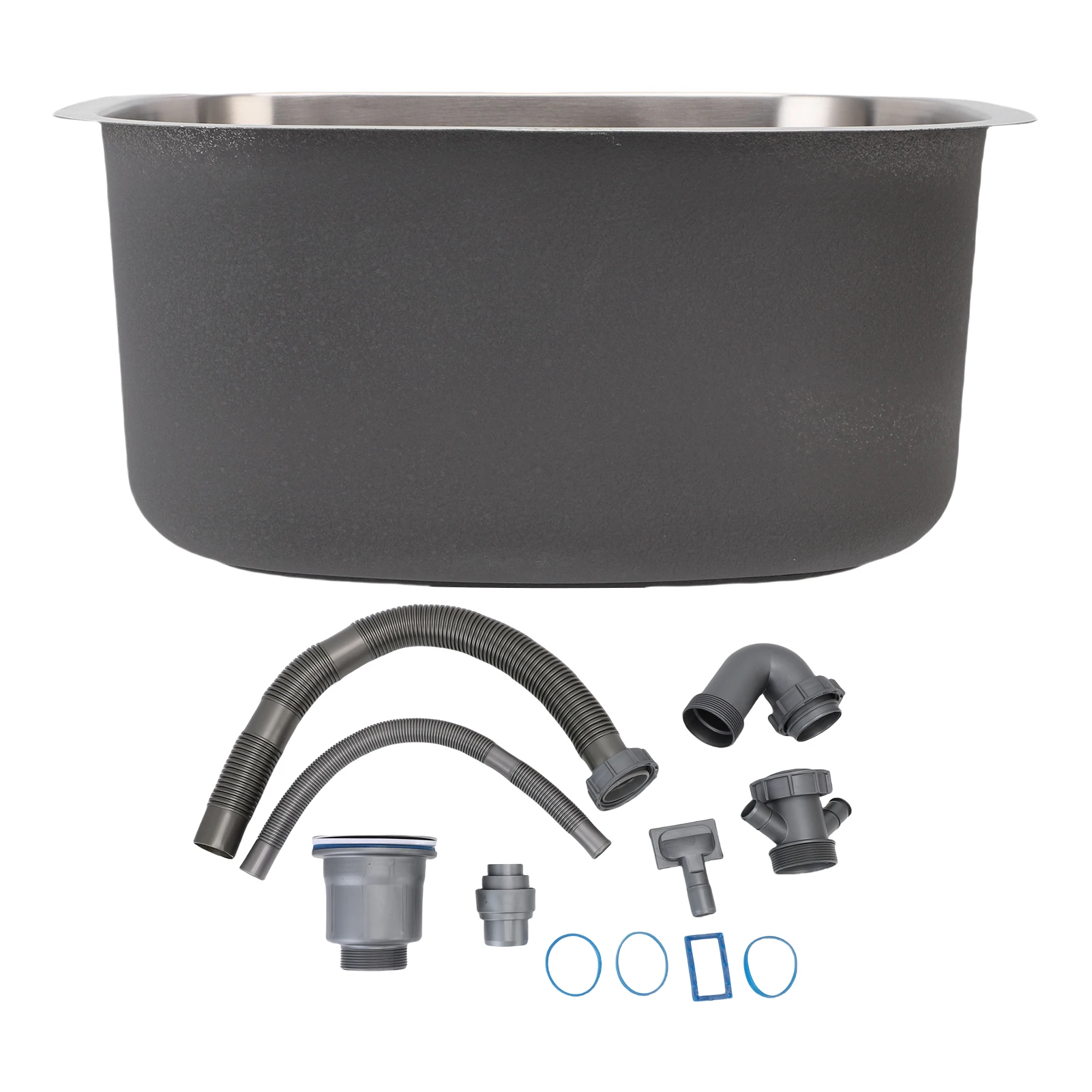 

Single Bowl Water Sink 304 Stainless Steel Integrated Undermount Basin Washing Sink for Kitchen Bar Bathroom Single Washing Sink
