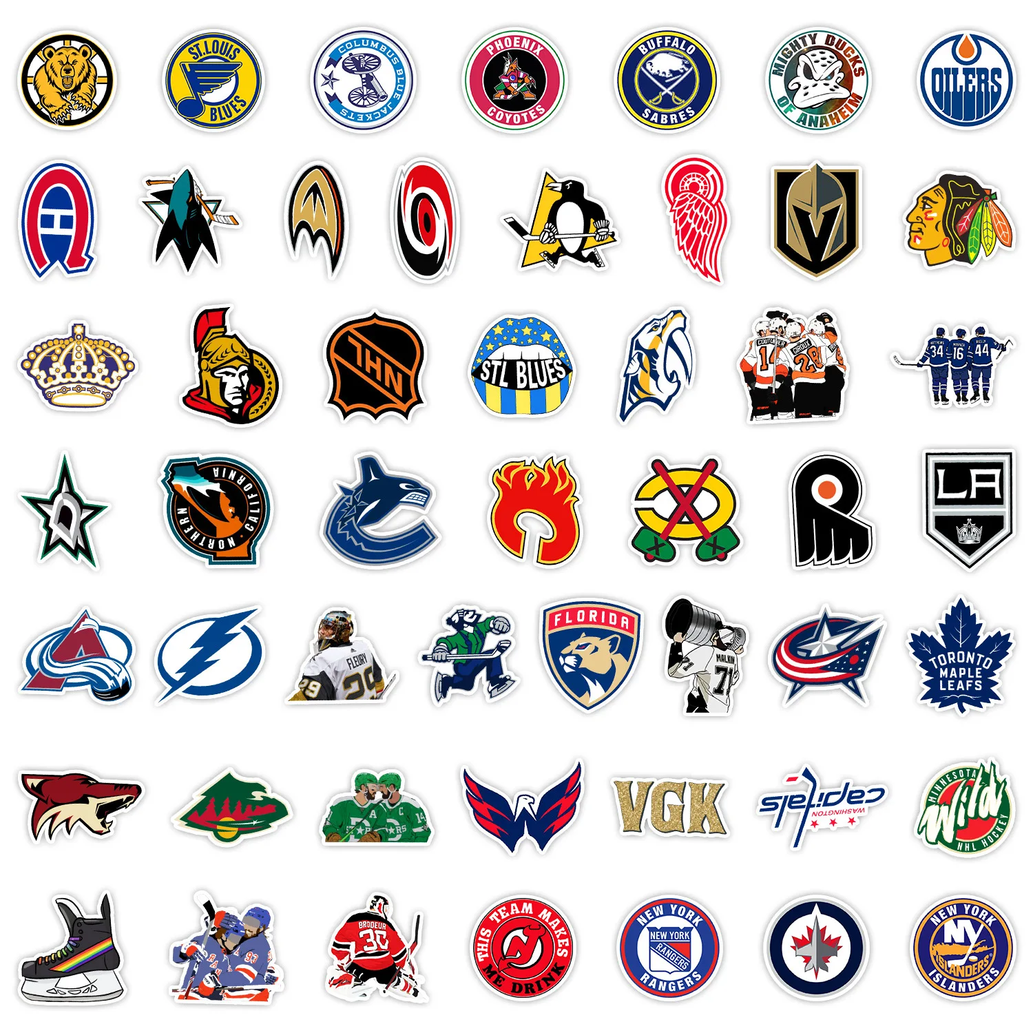 50Pcs Ice Hockey Sports Series Graffiti Stickers Suitable for Laptop Helmets Desktop Decoration DIY Stickers Toys Wholesale