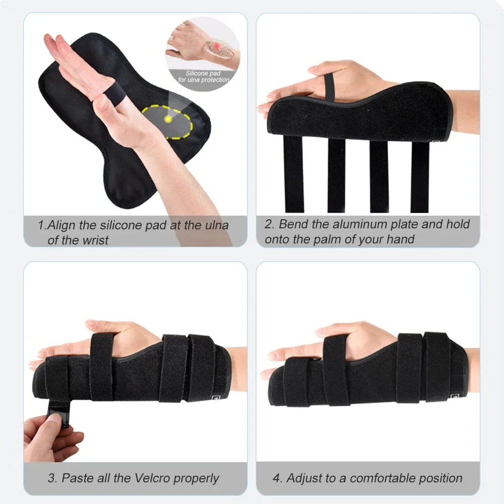 1Pcs Finger Splint Hand Brace for Right or Left Hand, Pinky Finger Splint for Boxer Fractures, Broken Ring, Little Finger Cast