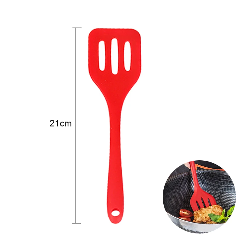 Juego de utensilios de cocina antiadherentes de silicona, herramientas de cocina, cuchara, espátula, batidores de huevos resistentes al calor,