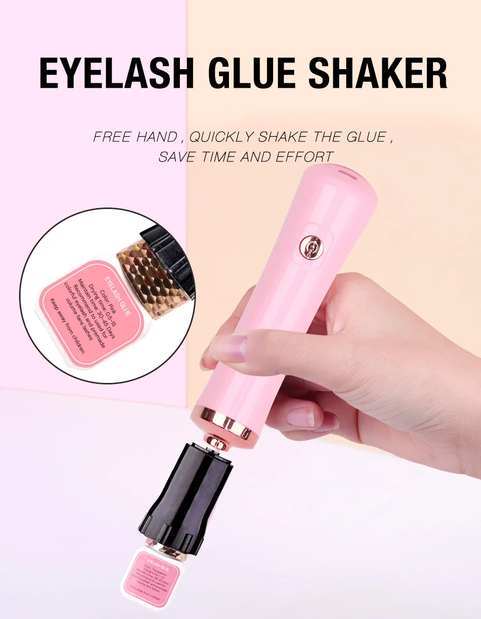 Tragbare Wimpern Kleber Shaker USB Elektrische Wake-up Gerät für Nagellack Tattoo Tinte Pigment Flüssigkeit Schütteln Maschine Wimpern Werkzeuge – Detail 2