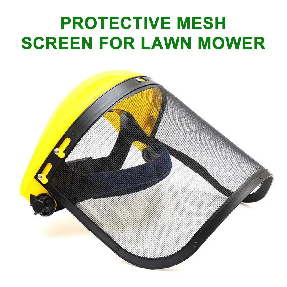 Garten Grass ch neider Schutzhelm Hut mit Vollgesichts-Mesh-Schutzhelm für Trimmer Garten Unkraut Wacker Schutz o3i7