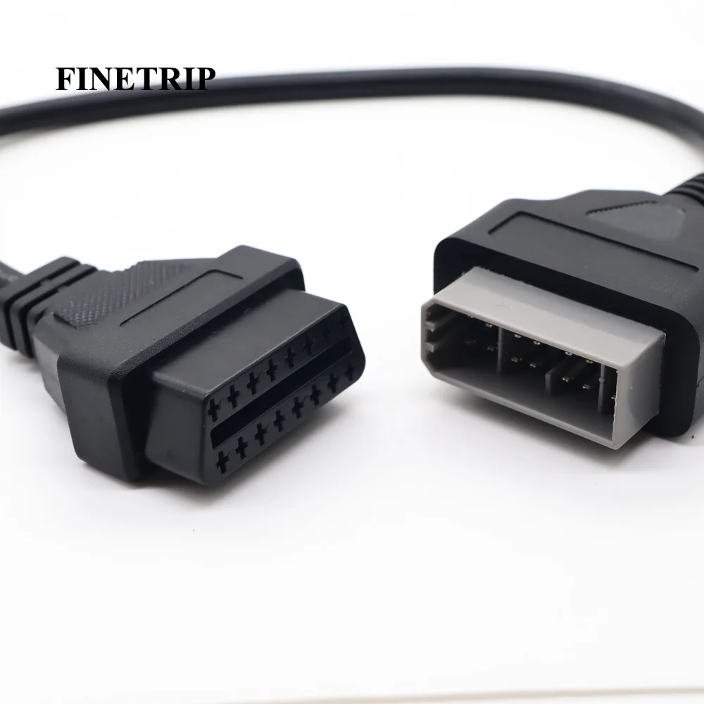 High Quality for Ni-ssan 14 Pin to OBD 2 16 Pin Female OBD2 OBDII Extension Diagnostic Tool Adapter Connector Cable