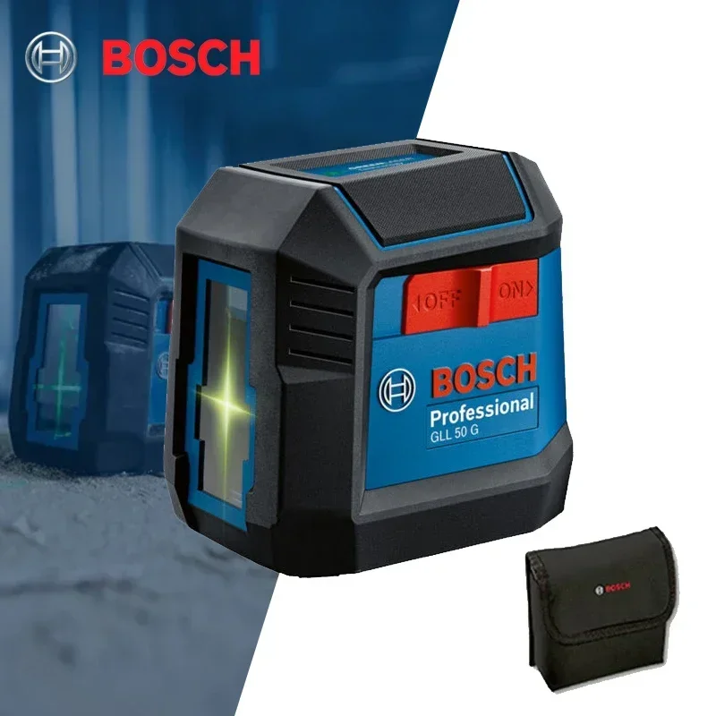 Poziomica laserowa BOSCH GLL50G Wysoka precyzja Pozioma pionowa poziomica laserowa do dekoracji wnętrz Narzędzia pomiarowe zielonego światła