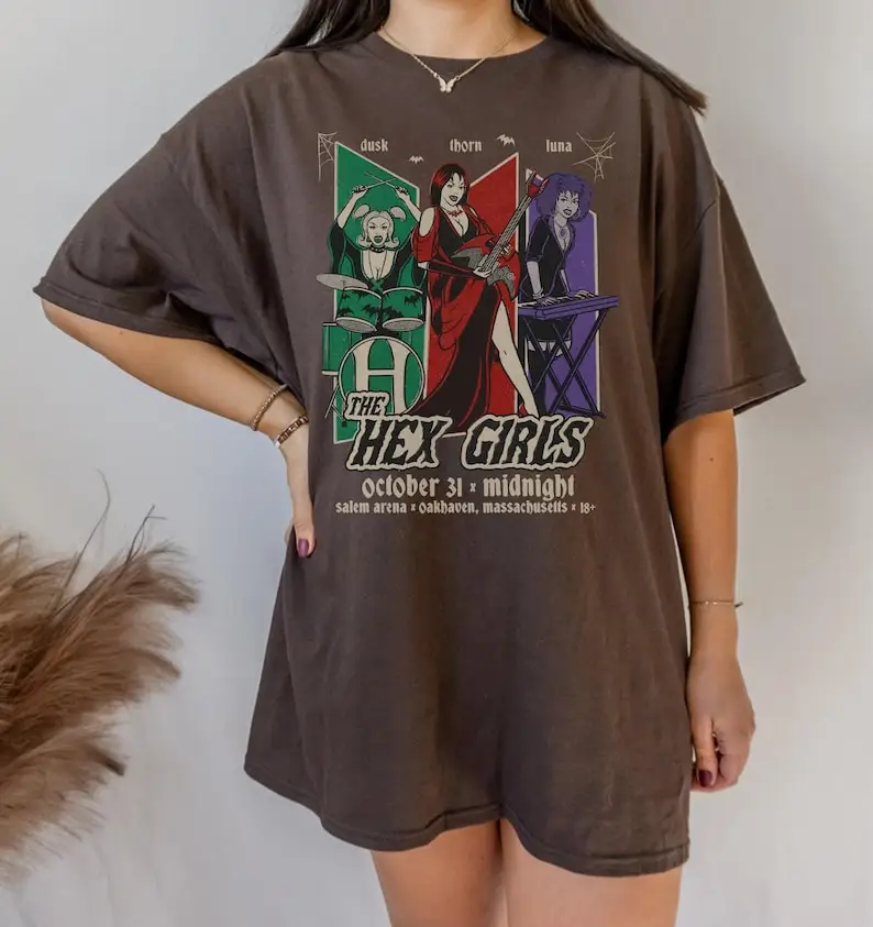 Camiseta de The Hex Girls Inspired, camiseta de música, banda de Rock para niñas