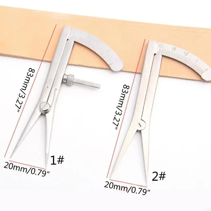 

Leather tool spacing gauge with scale, scribing gauge, sideline, mini 45 * 85mm,leather tool fine,Leathercraft tools