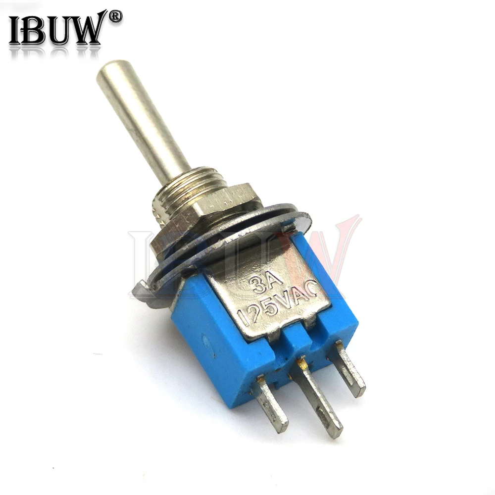 5PCS SMTS-102 SMTS-202 Light Blue Sub-Miniature Toggle Switch ON-ON SPDT 3-Pins 3A 125VAC 1.5A Amps 250VAC DL 6PIN