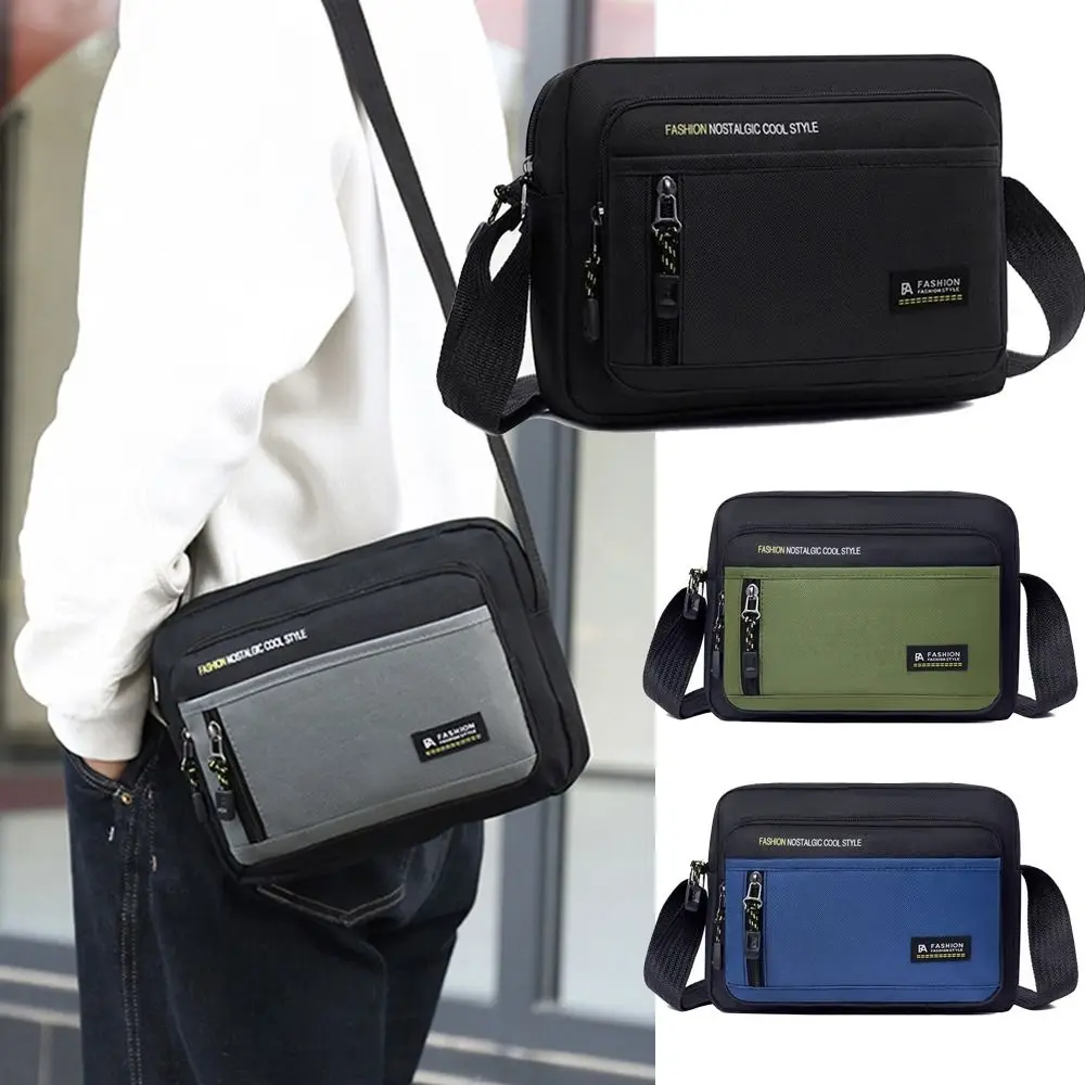 New Multi-Layer Men's Crossbody Bag Oxford Cloth Storage Bag Shoulder Bag Business Casual Messenger Bag Outdoor Travel