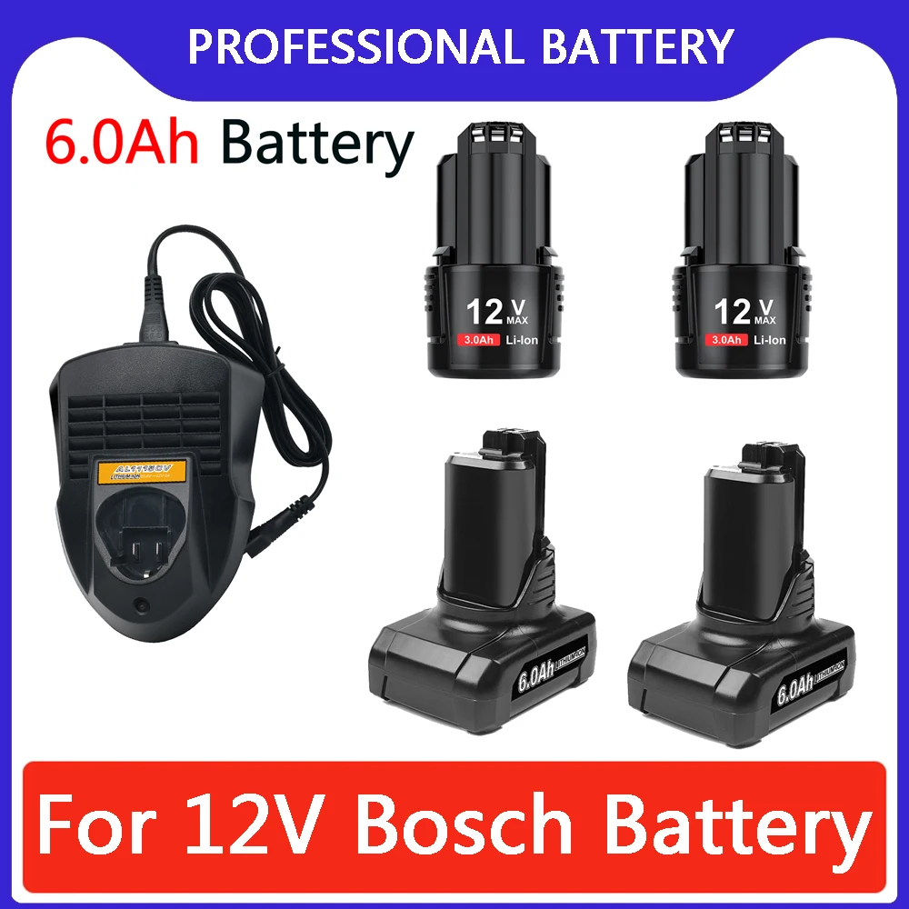 

For BOSCH 12V BAT411 Replacement Battery Bosch 12V Battery BAT412A BAT413A D-70745GOP 2607336013 2607336014 PS20-2