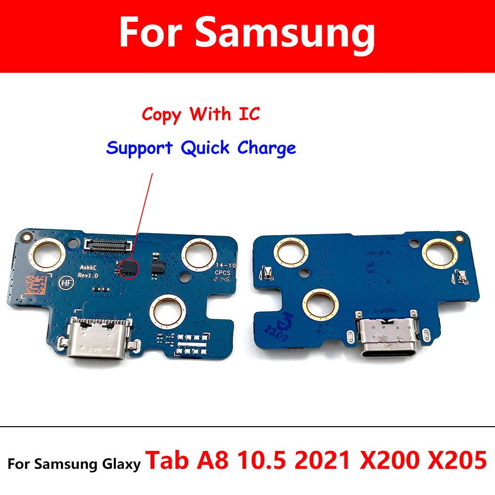 USB Charger Dock Connector Board Charging Port Flex For Samsung Tab A8 10.5 2021 X200 X205