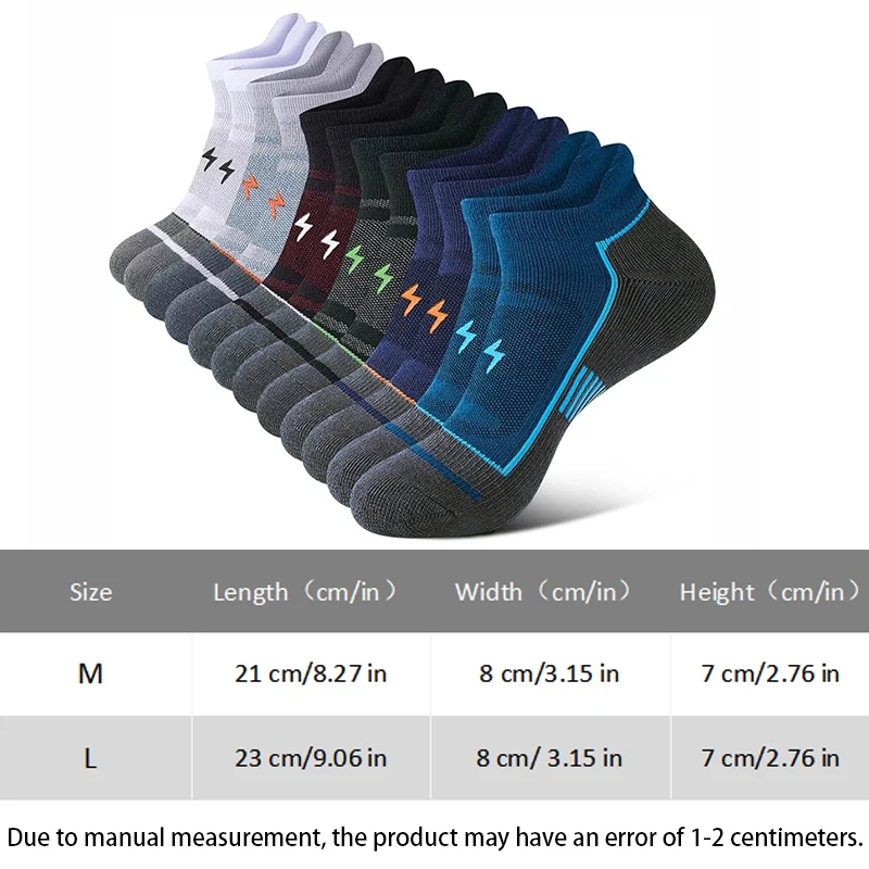 6 Pack Men's Athletic Socks Thick Cushioned Breathable Moisture Wicking for Running Hiking view 6