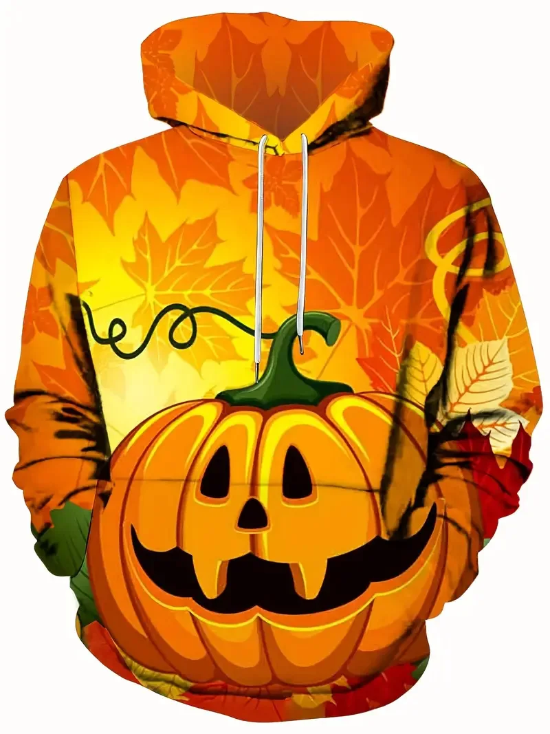 

Halloween Hoodie Men Fashion Hoodie Kids Hip Hop Hoodies Boy Coats Pumpkin Print Oversized Tracksuits Women Sweats Mens Clothing