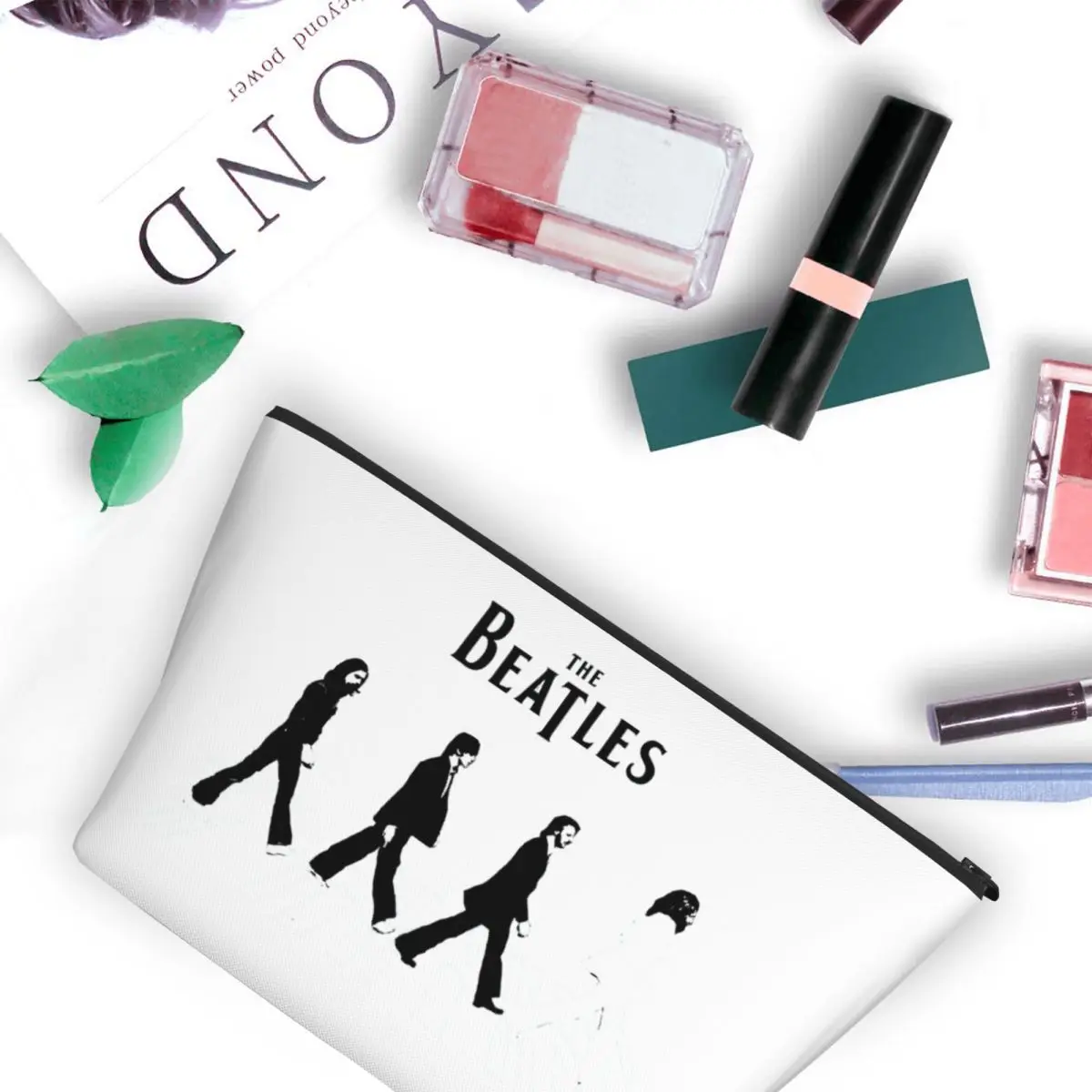 The Beatle Walking Road Merch Crew, bolsas de cosméticos para mujer, bolsa organizadora de maquillaje de viaje, almacenamiento de artículos de tocador, caja de Kit Dopp