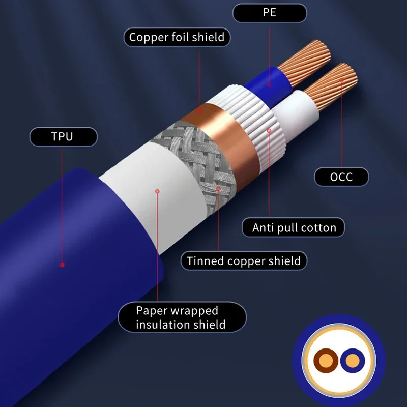 TODN HIFI ستيريو 7N OCC 3.5 مللي متر aux جاك كابلات صوت Aux الراقية لمكبر الصوت DAC DAP TV Mixer CD Sound
