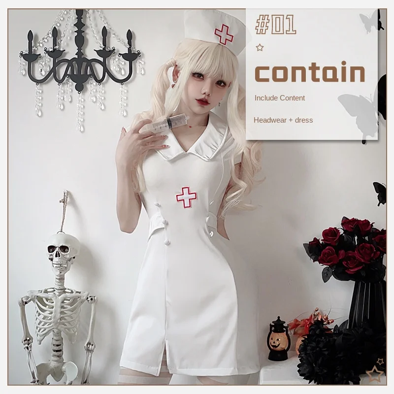 Halloween Adult Costume Cosplay Nurses\' Uniform Plus Size Sexy Doctor Cosplay Uniform Party Cos Costume Cosplay Costumes