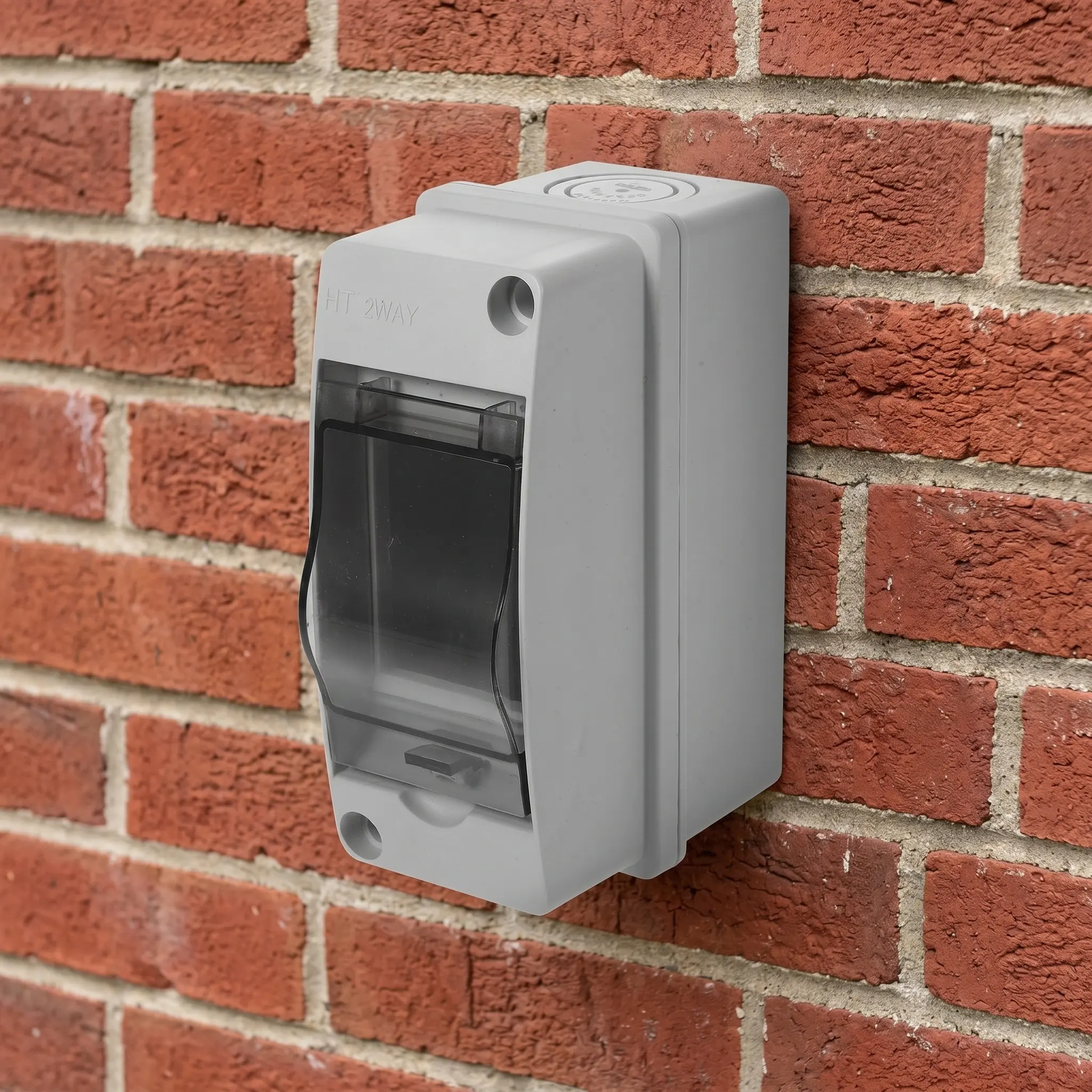4Pcs Waterproof Outdoor Electrical Enclosure Box IP65 Transparent Window 2 Way Consumer Unit Power Distribution Box for Charging