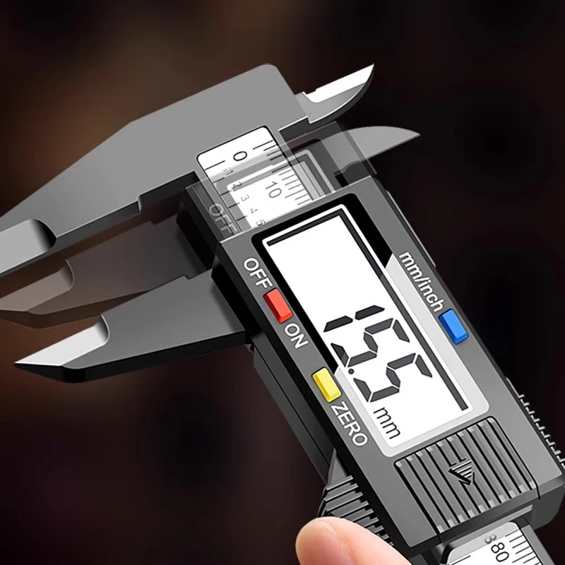 Electronic Digital Caliper, Plastic Vernier Caliper, Caliper Measuring Tool with Inch/Millimeter Conversion, Extra Large LCD Scr