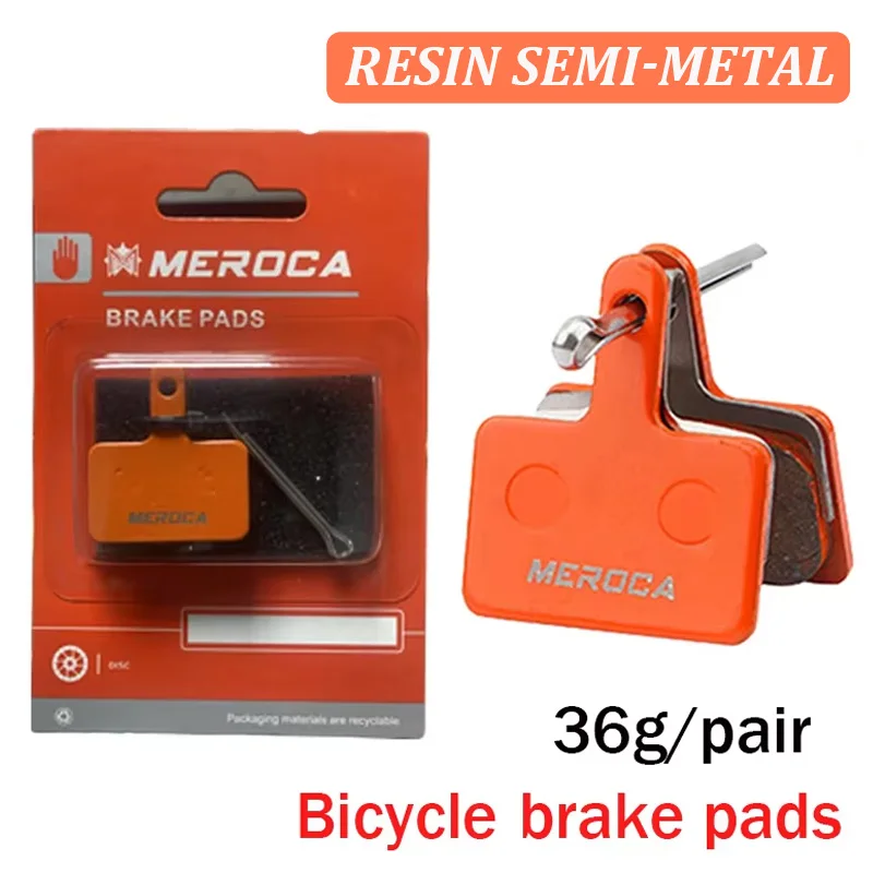 MEROCA MTB Disc Brake Pads Resin semi-metal Bicycle Hydraulic Brake Pads for ShimanoB01S Mountain Bike Cycling Accessories