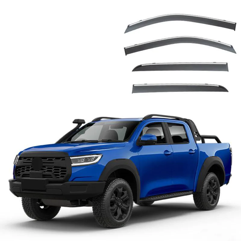 Side Window Deflector Weather Shield Window Visor Awnings & Shelters For GWM Ute Cannon 2019 2020 2021 2022 2023 2024