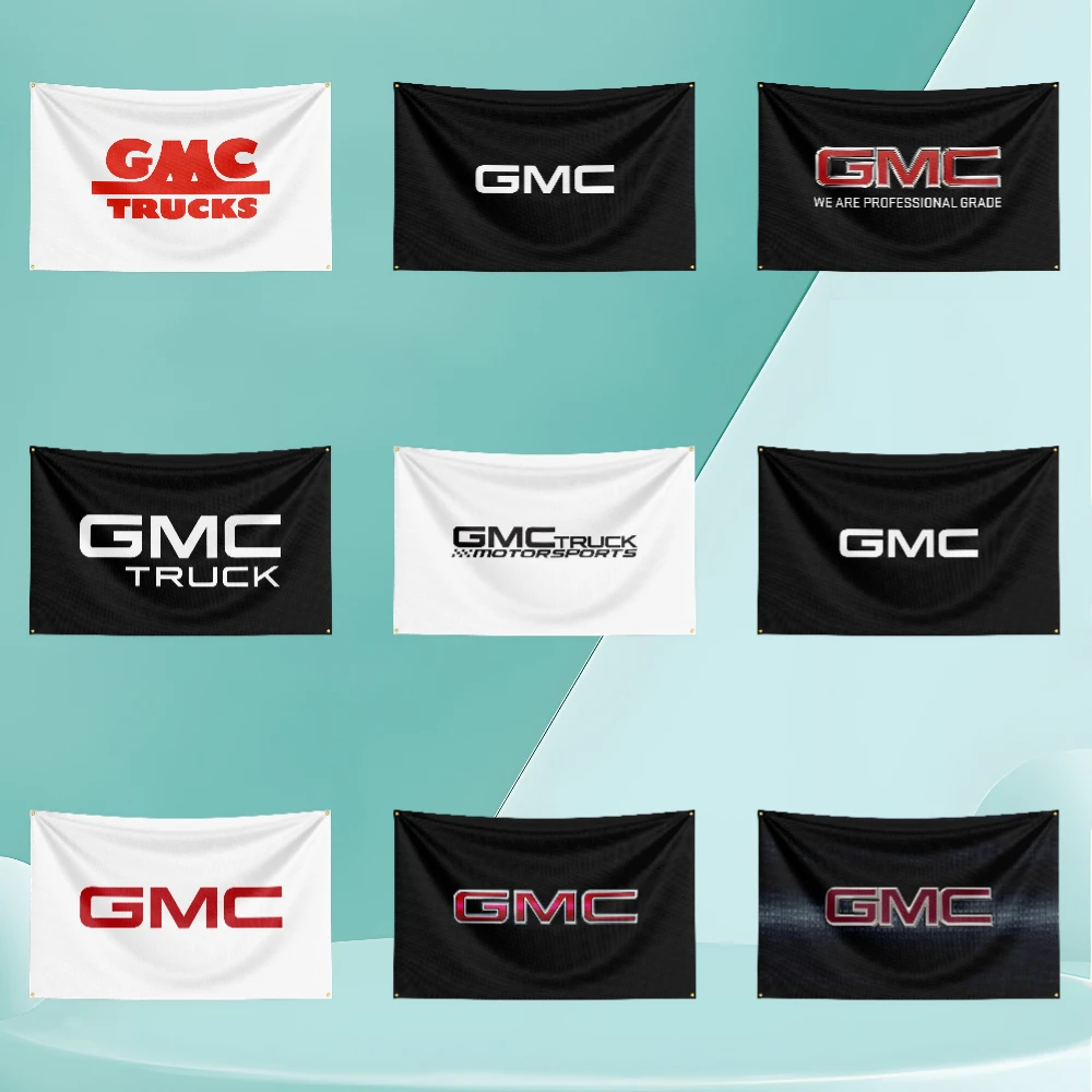 

G-GMC T-TRUCK Flag Banner 3ft x 5ft Polyester with Brass Grommets HD Printing Exhibition, Racing, Car Fans, Porch, Garage Decor