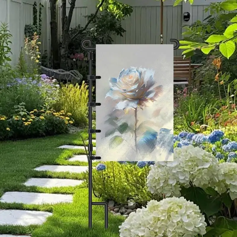 Yard Flag Clips 12 Pieces Flag Clips For Flagpole Adjustable Anti-Wind Clamps For Indoor Outdoor Garden Backyard Project