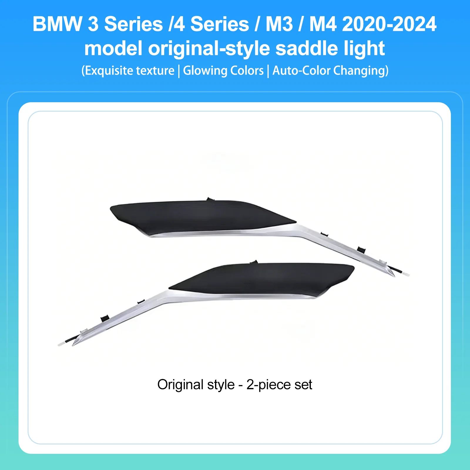 Auto-Innenraum-Ambientelicht, LED-Atmosphärenlampe für BMW G20 G22 G80 G82 3er Serie 4er Serie M3 M4 2020-2024, Innenraum-Dekorationslicht