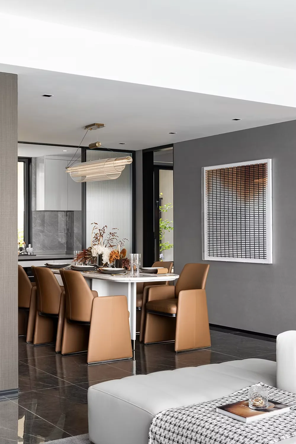 Sanhai Stile leggero Design interno Appartamento Piano da pavimento Casa Resa massima 3D Servizi di disegno di costruzione Squisito