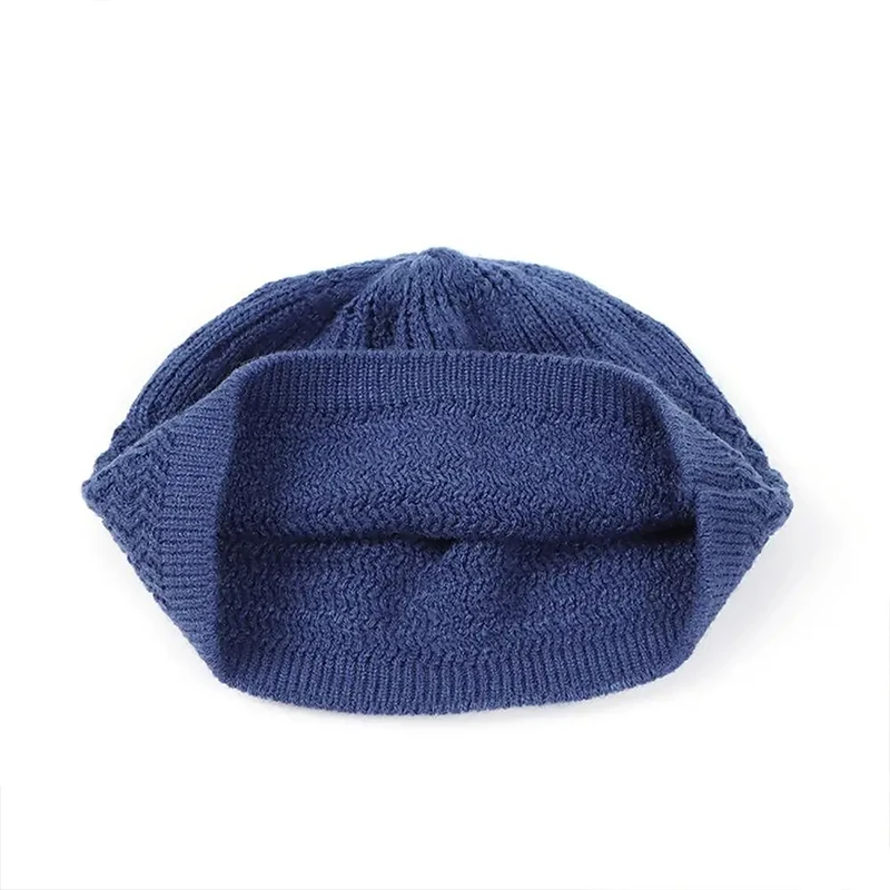 New Spring Knitted Muslim Men Prayer Hats Unisex Beanies Cap Warm Islamic Ramadan Jewish Kippah Homme Hat Men's Wrap Head Caps image 6