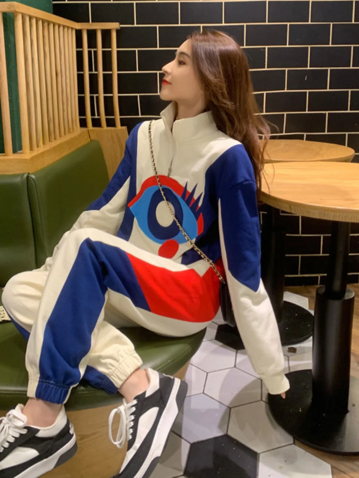 Fashionable Sportswear Set for Women Long Sleeve Trendy Sweatshirt And Sport Pants Two Piece Set High End Feel Spring Autumn
