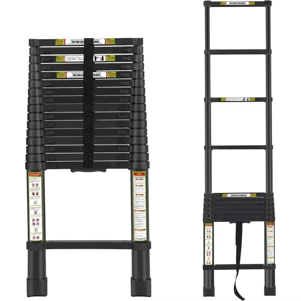 

Telescopic Ladder With Stabilizer Bar 150KG Max Load Multi-purpose Loft Extendable Ladder