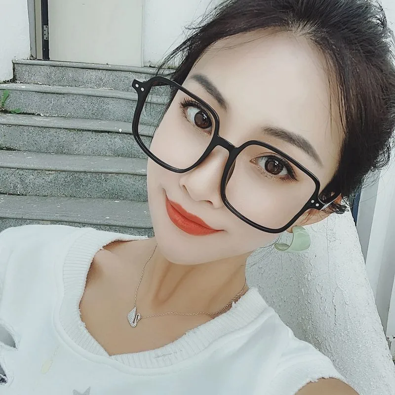 Square polygon Frame Plain glasses blue membrane Glasses all can match Men Women Fashion glasses lenses Blocking Glasses Eyewear view 2
