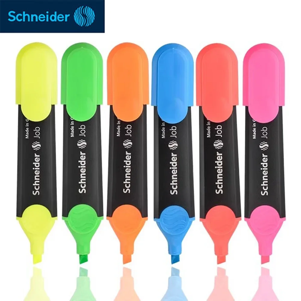 1pcs Schneider Highlighter Pen Colorful Large Capacity Marker Job150 Hand Account Design Award Kawaii School Office Stationery