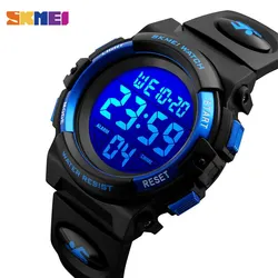 Skmei Colorful Led Light Display Stopwatch Digital Children's Watches Alarm Clock 5bar Waterproof Kids Wristwatch For Boys Girls