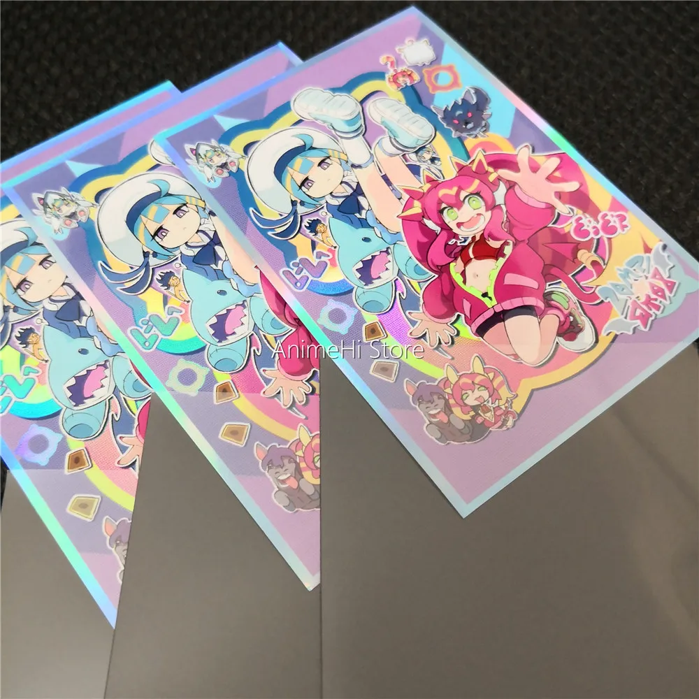 50 PCS/Bag Game Yu-Gi-Oh! Live Twin Kisikil Lilla Card Sleeves Anime Yugioh Holographic Sleeve Cards Protector Case for Gift