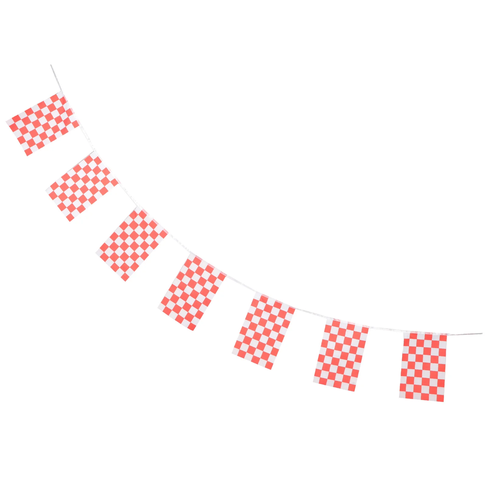 

1 String Checkered Race Flag Polyester Sports Event Decor Racing Party Supplies Hanging Flag For Car Birthday Theme Party