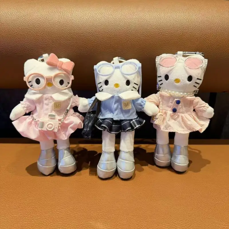 

Милый плюшевый брелок Hello Kitty с длинными ножками, в стиле благородной леди, высококачественный подвес для сумки, элегантное украшение для девочек