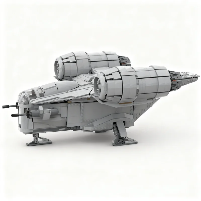2854pcs MOC Star Battle Enhanced The Razor Crest Mandalorian Starship Model Building Blocks Architecture Christmas Gifts Brick