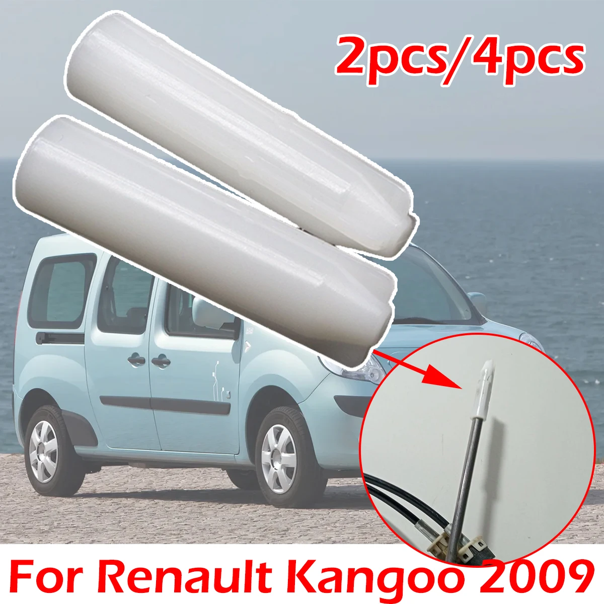 

2/4pcs Gear Shift Knob Stick Rod Inner Sleeve Lever Pen Adapter Car Replacement Part For Renault Kangoo 2009 2010- Accessories