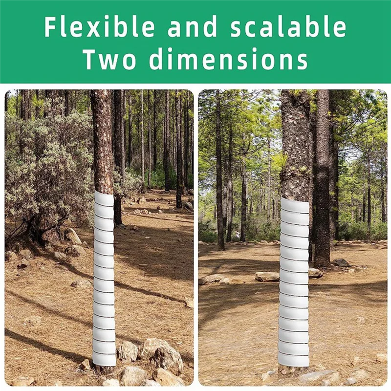 

ABFS 8PCS 2 Size Plastic Spiral Tree Guard Tree Trunk Protector Wrap Tree Bark Protector Tube Tree Wraps
